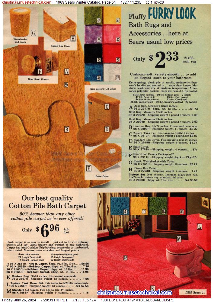 1969 Sears Winter Catalog, Page 51