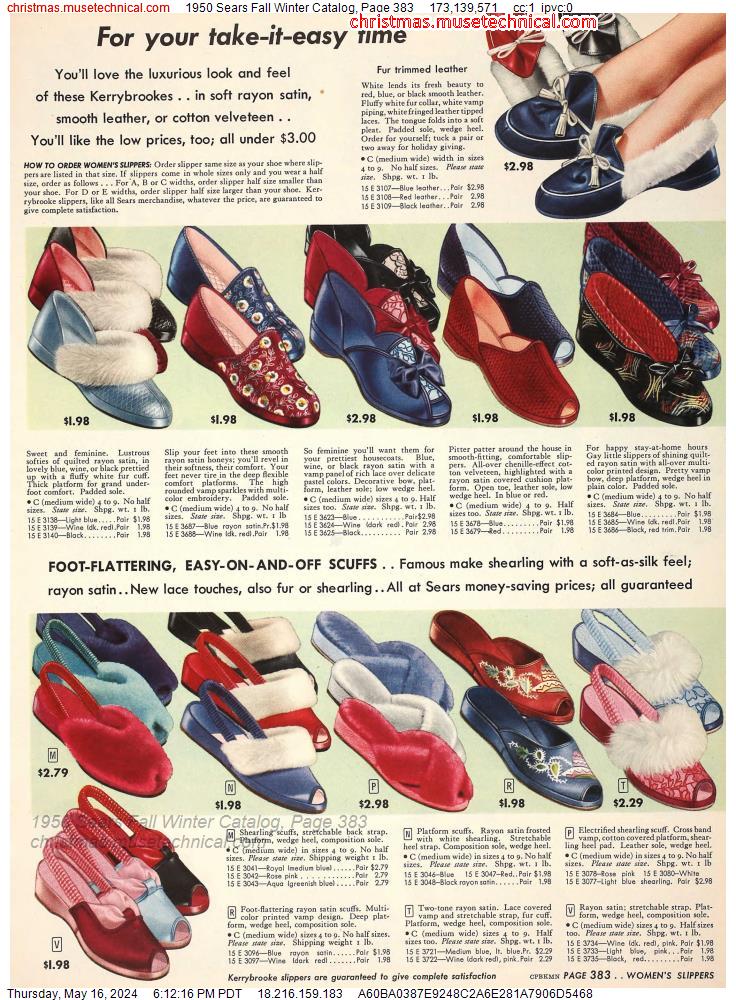 1950 Sears Fall Winter Catalog, Page 383