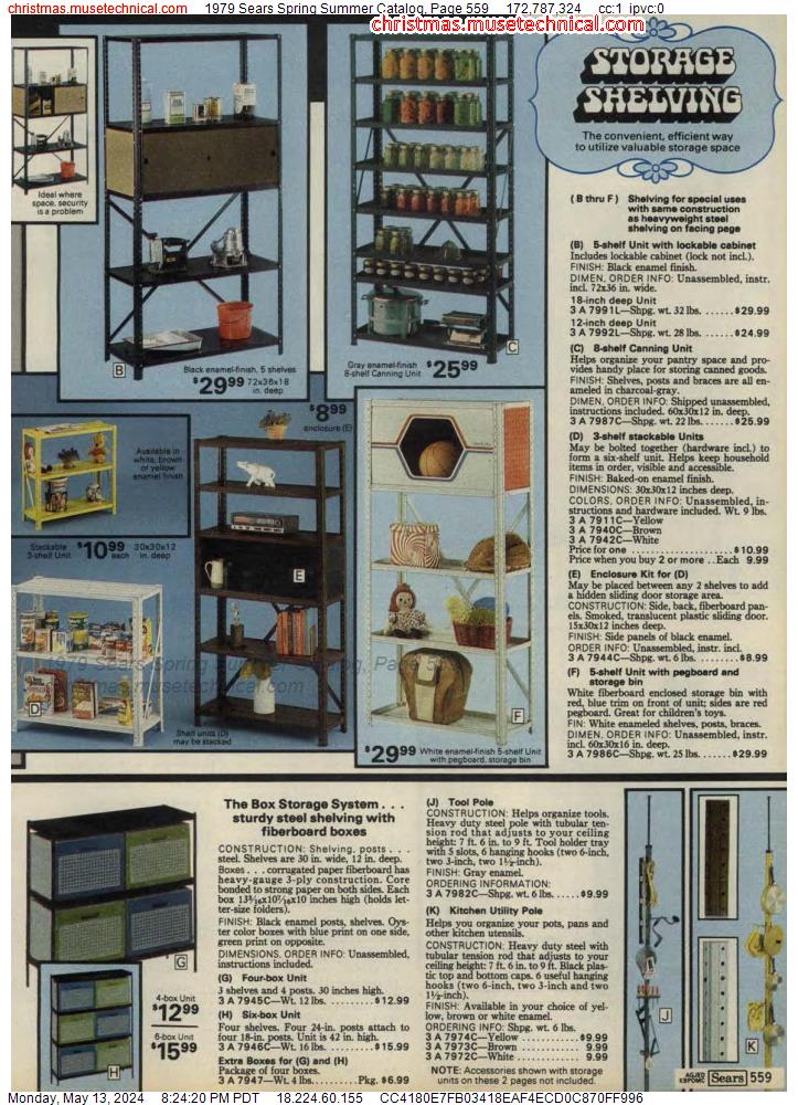 1979 Sears Spring Summer Catalog, Page 559