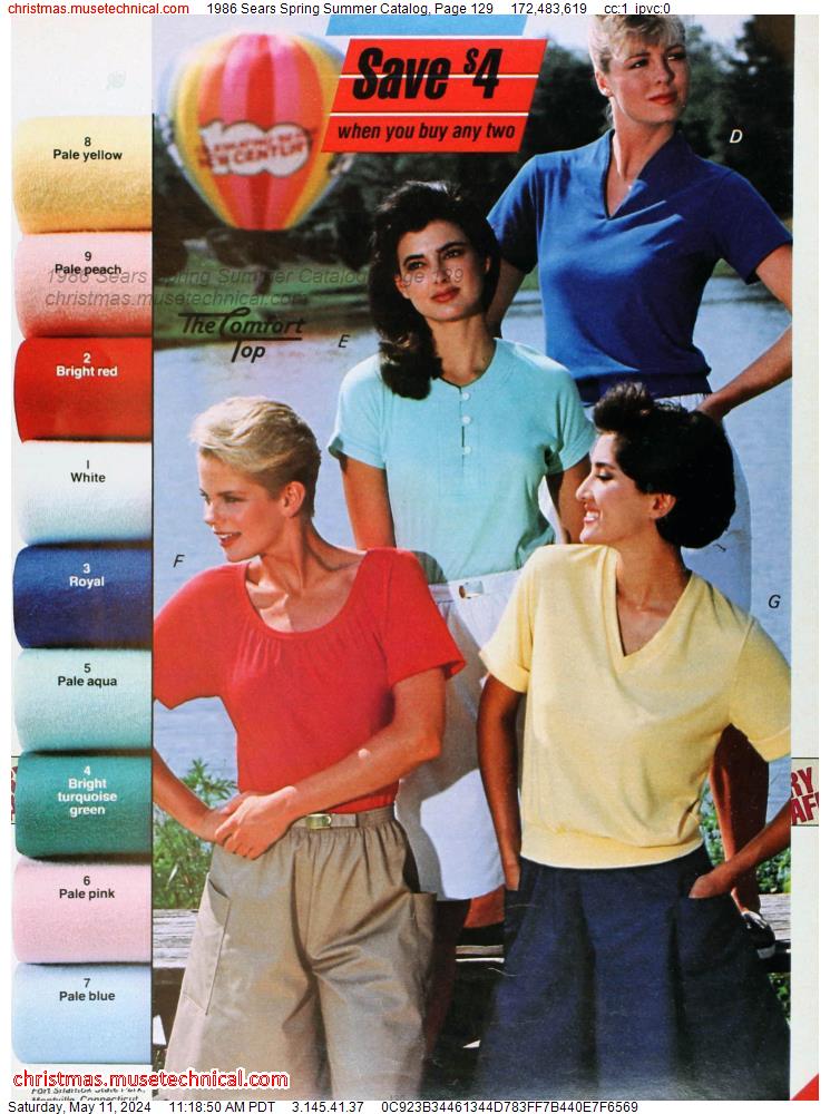 1986 Sears Spring Summer Catalog, Page 129