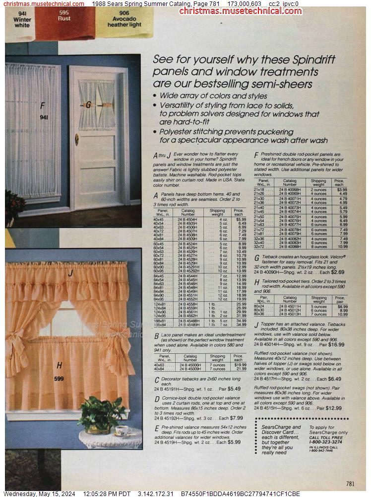 1988 Sears Spring Summer Catalog, Page 781