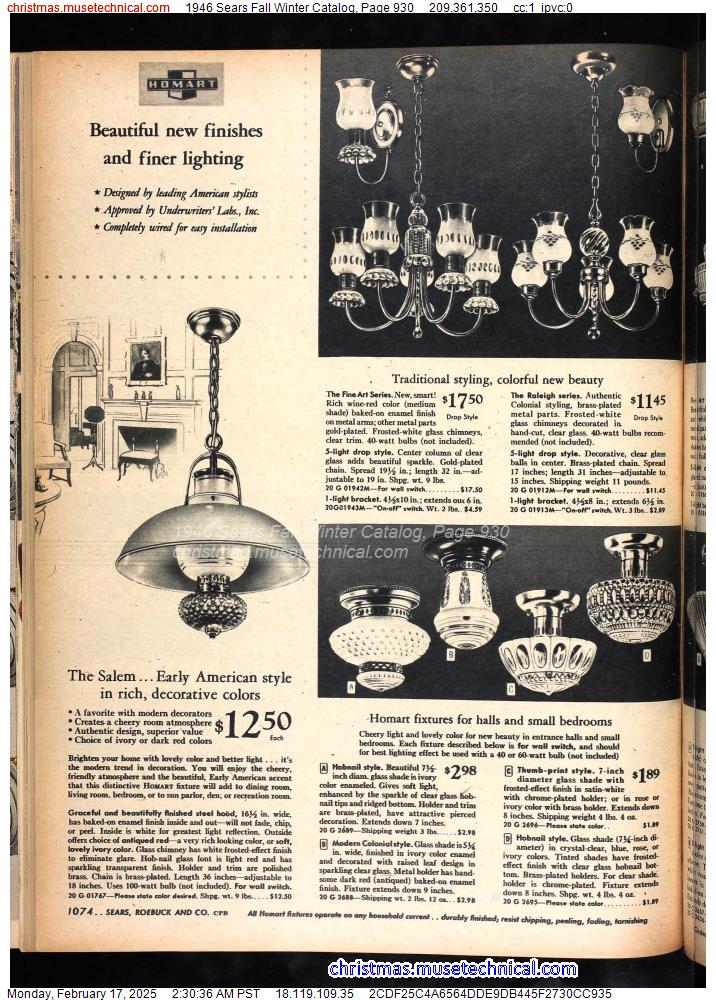 1946 Sears Fall Winter Catalog, Page 930