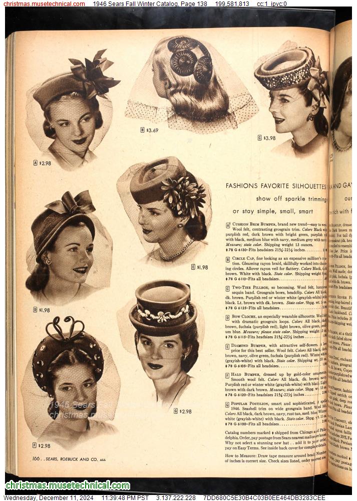 1946 Sears Fall Winter Catalog, Page 138