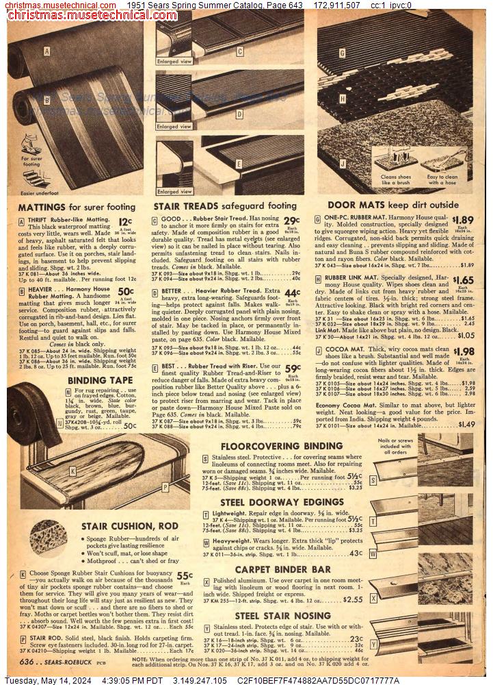 1951 Sears Spring Summer Catalog, Page 643