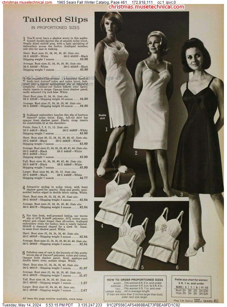 1965 Sears Fall Winter Catalog, Page 461