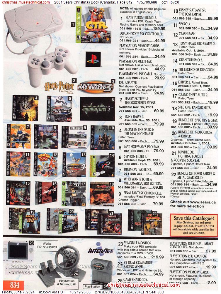 2001 Sears Christmas Book (Canada), Page 842