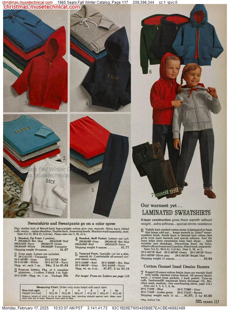 1965 Sears Fall Winter Catalog, Page 117