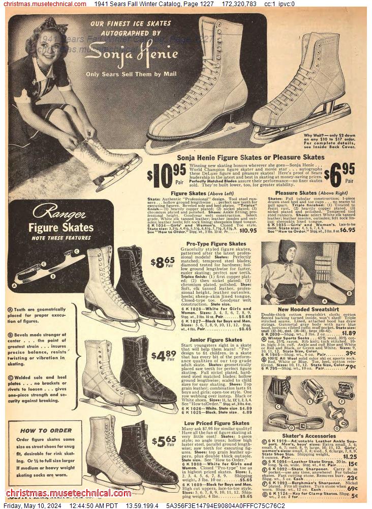 1941 Sears Fall Winter Catalog, Page 1227