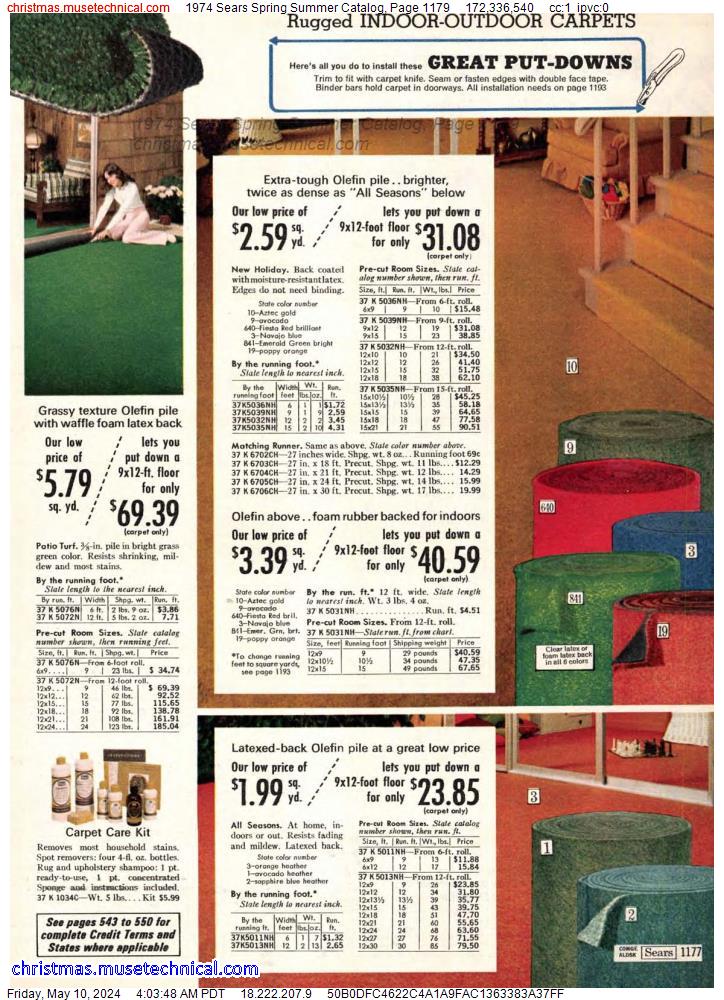1974 Sears Spring Summer Catalog, Page 1179