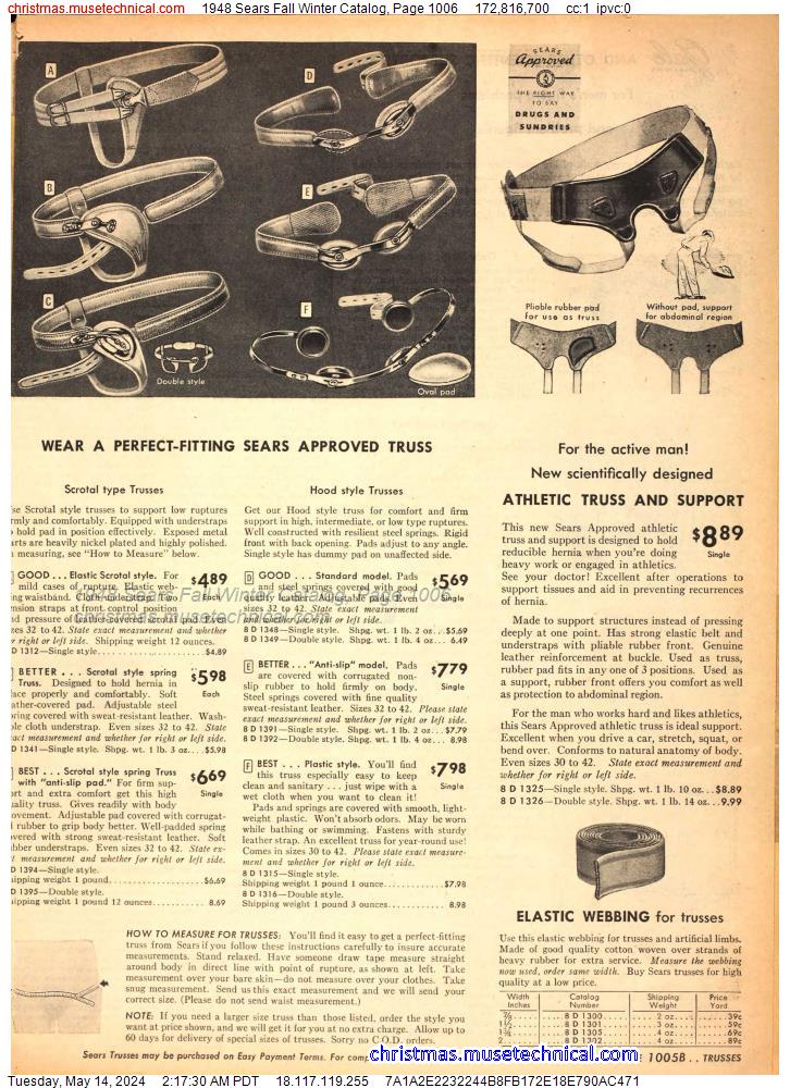 1948 Sears Fall Winter Catalog, Page 1006