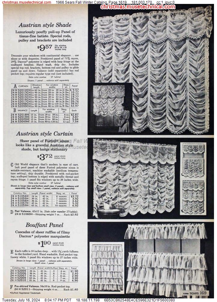 1966 Sears Fall Winter Catalog, Page 1619