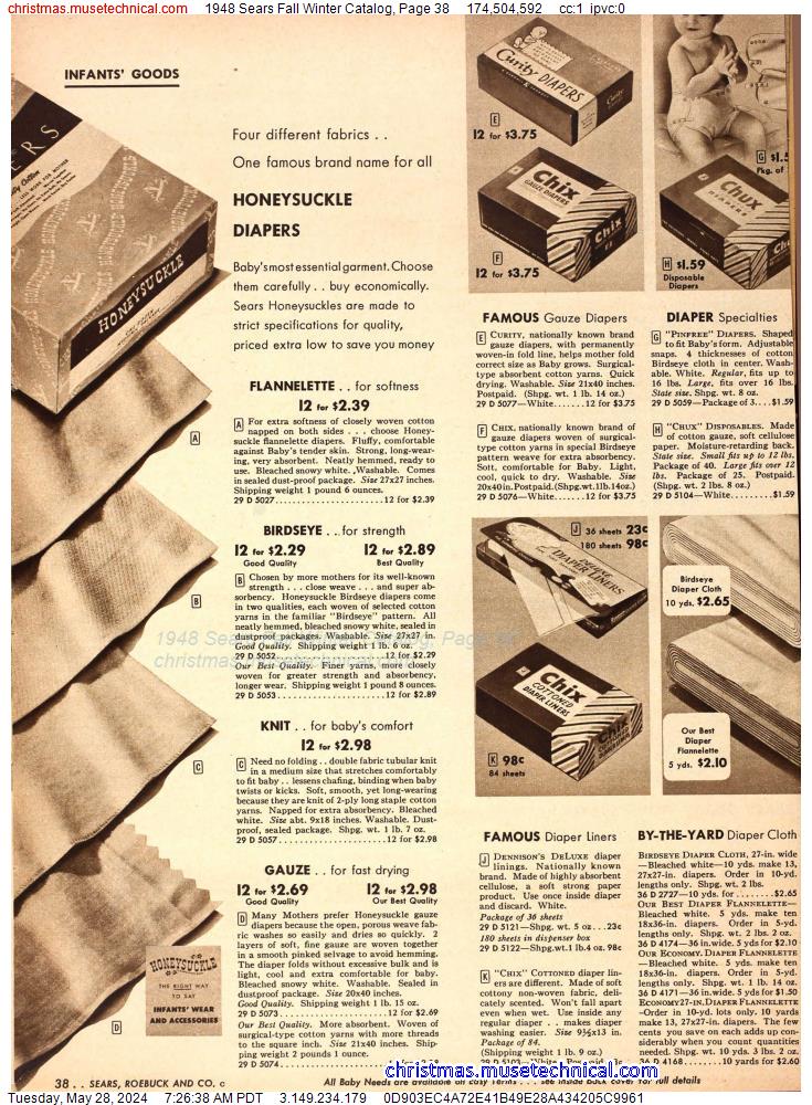 1948 Sears Fall Winter Catalog, Page 38