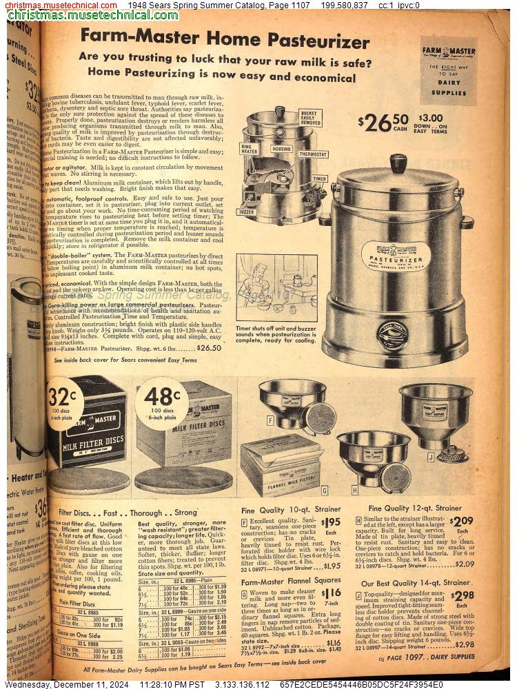 1948 Sears Spring Summer Catalog, Page 1107