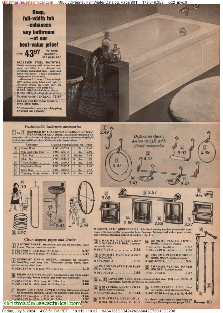 1966 JCPenney Fall Winter Catalog, Page 801
