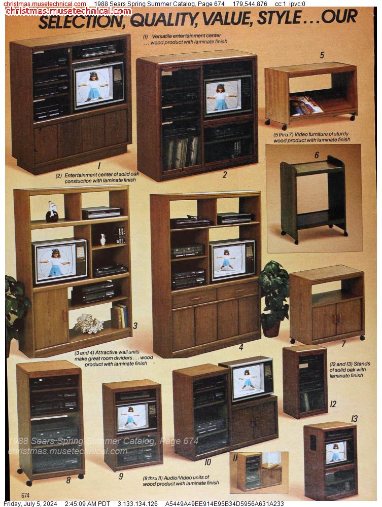 1988 Sears Spring Summer Catalog, Page 674