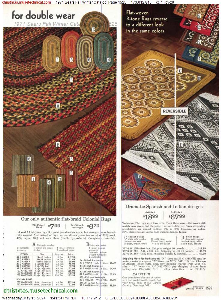 1971 Sears Fall Winter Catalog, Page 1525