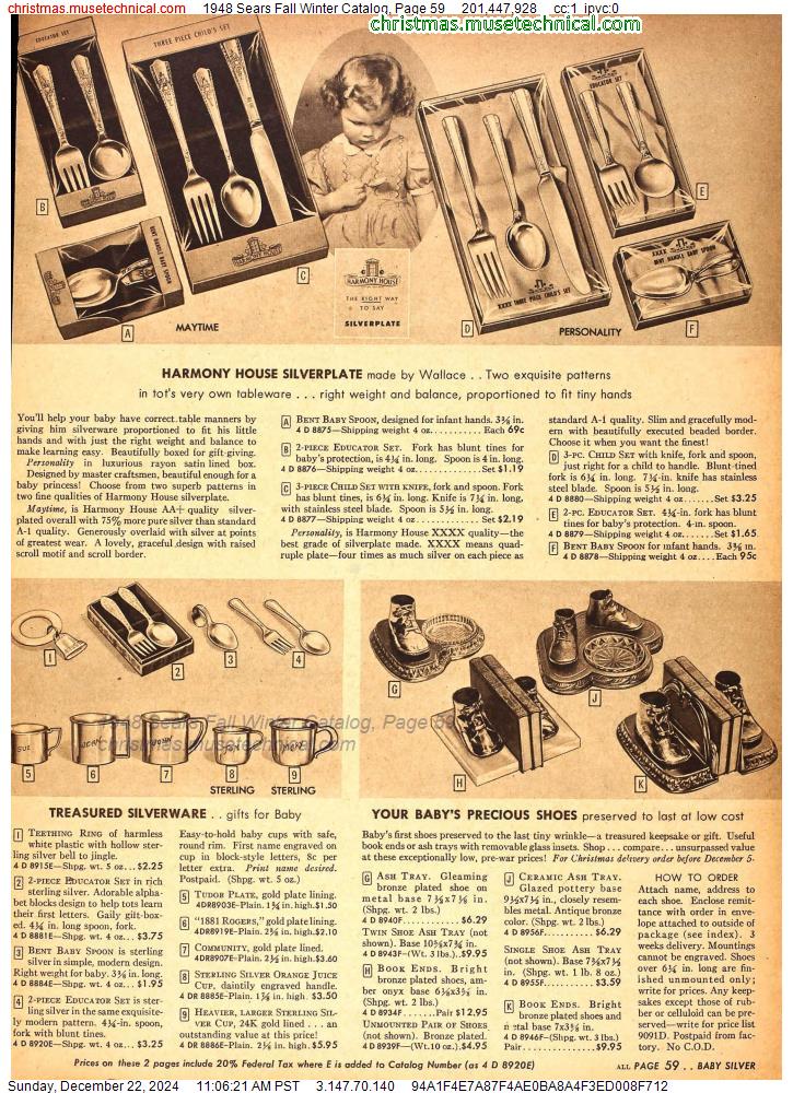 1948 Sears Fall Winter Catalog, Page 59