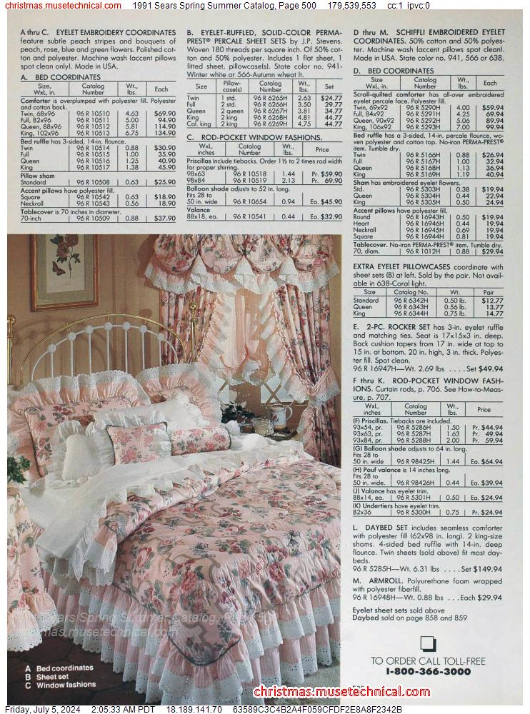 1991 Sears Spring Summer Catalog, Page 500