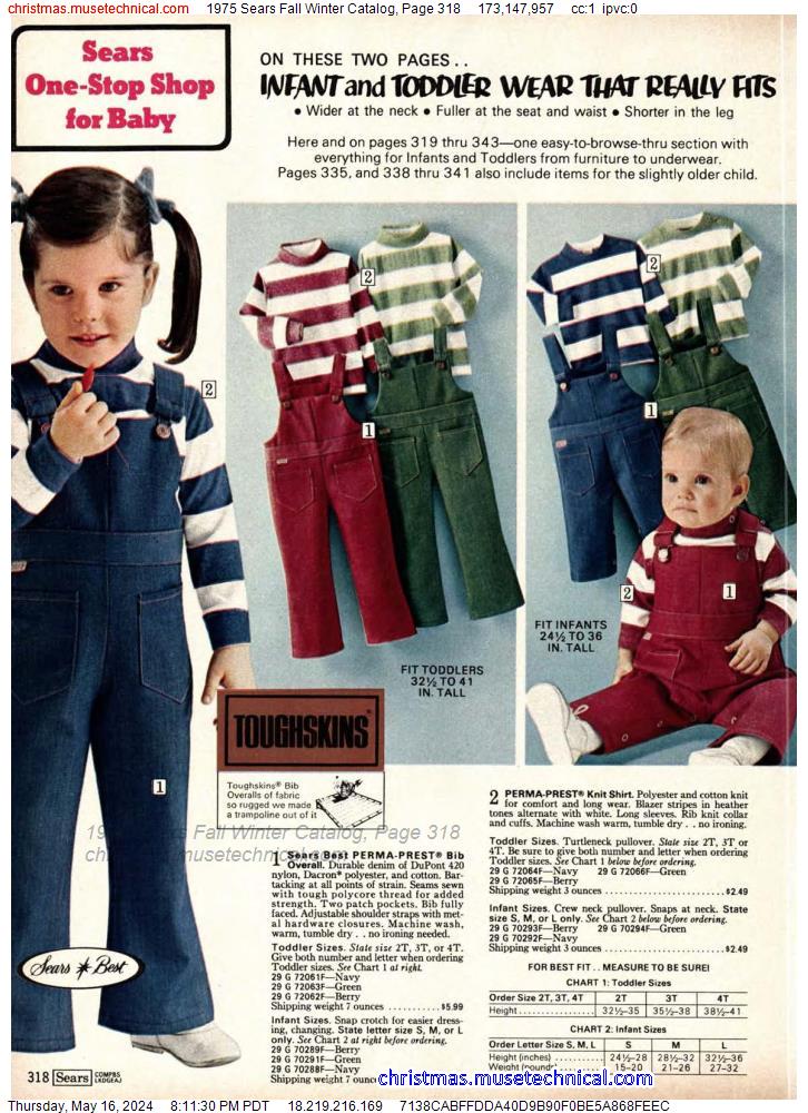 1975 Sears Fall Winter Catalog, Page 318