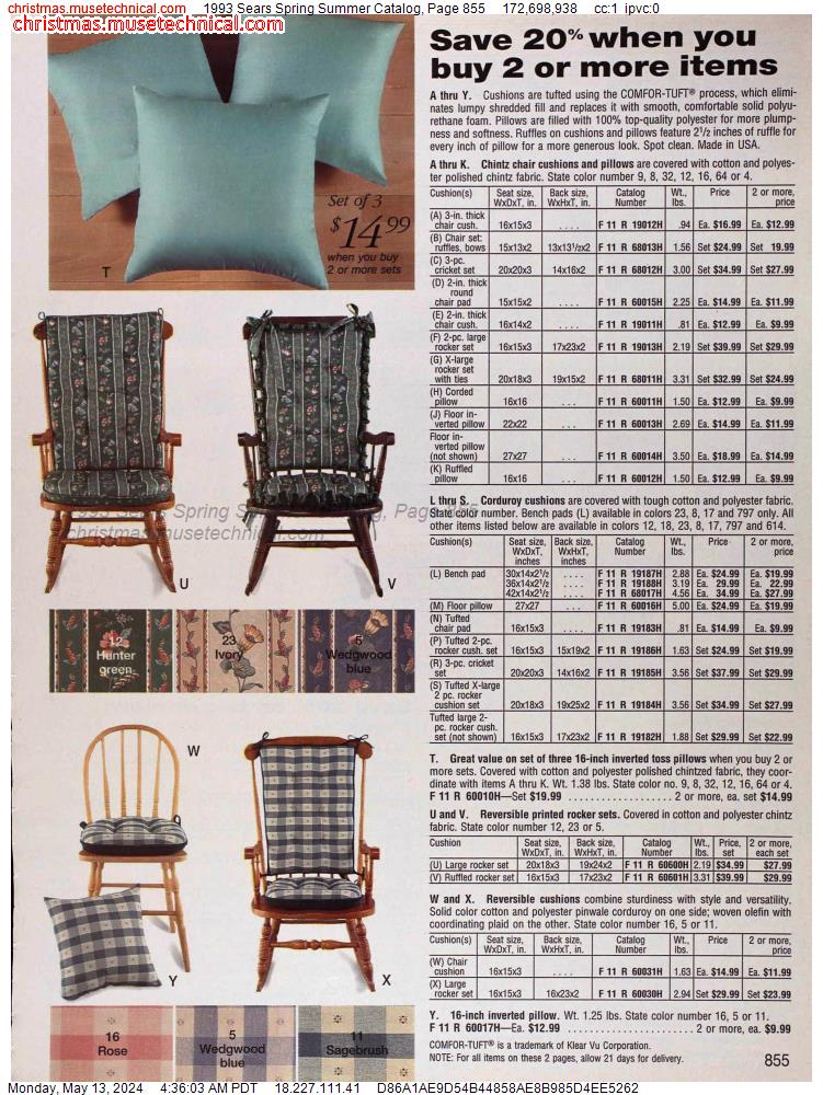 1993 Sears Spring Summer Catalog, Page 855