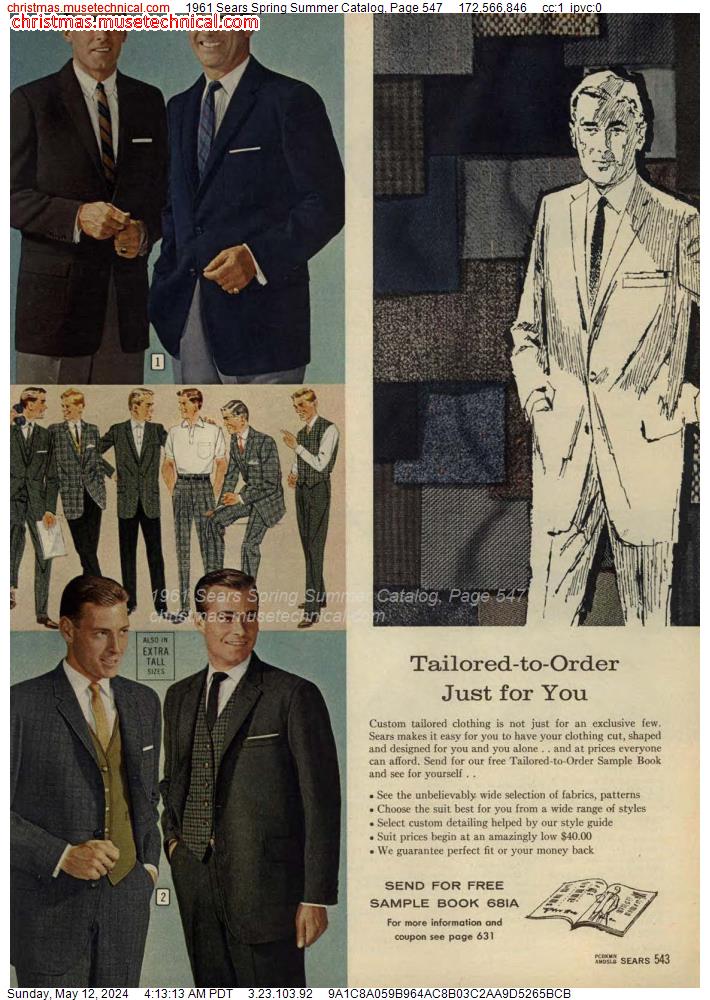 1961 Sears Spring Summer Catalog, Page 547