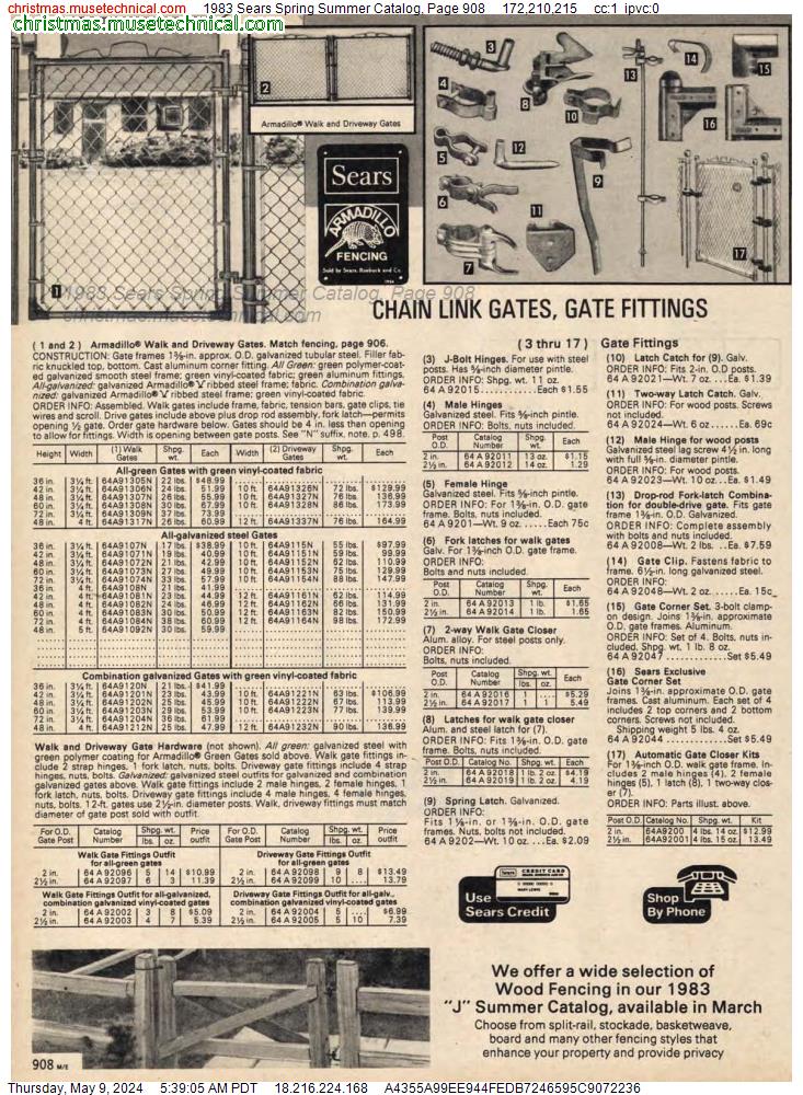 1983 Sears Spring Summer Catalog, Page 908