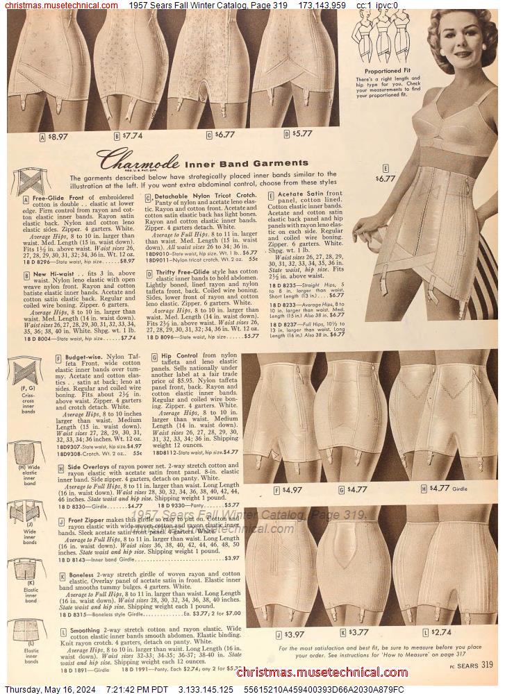 1957 Sears Fall Winter Catalog, Page 319
