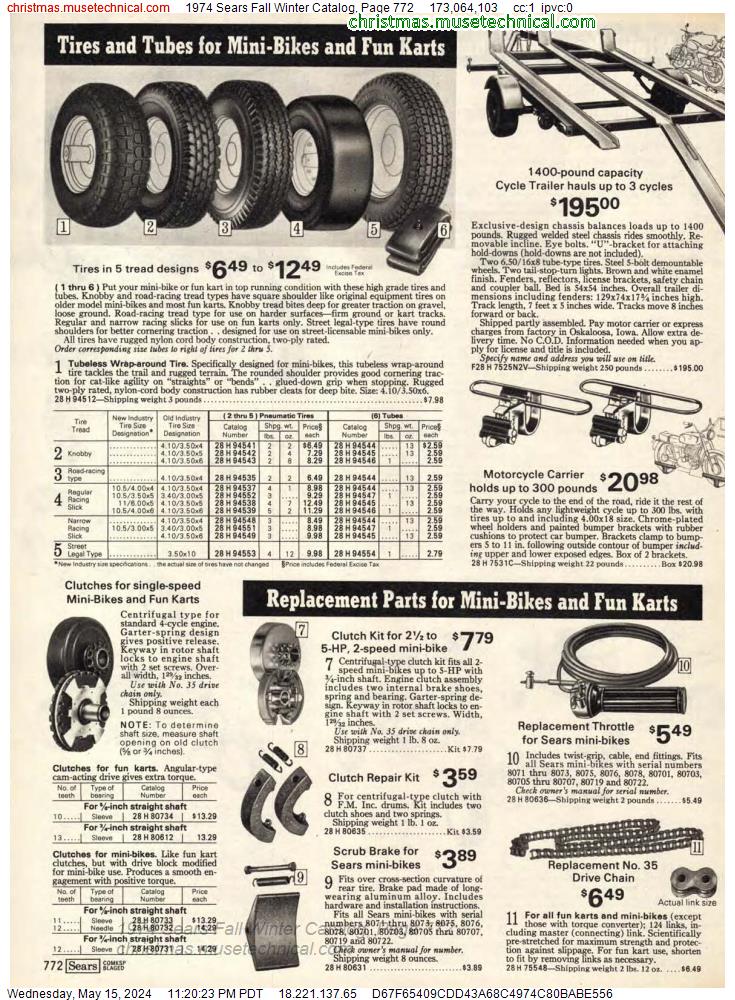 1974 Sears Fall Winter Catalog, Page 772