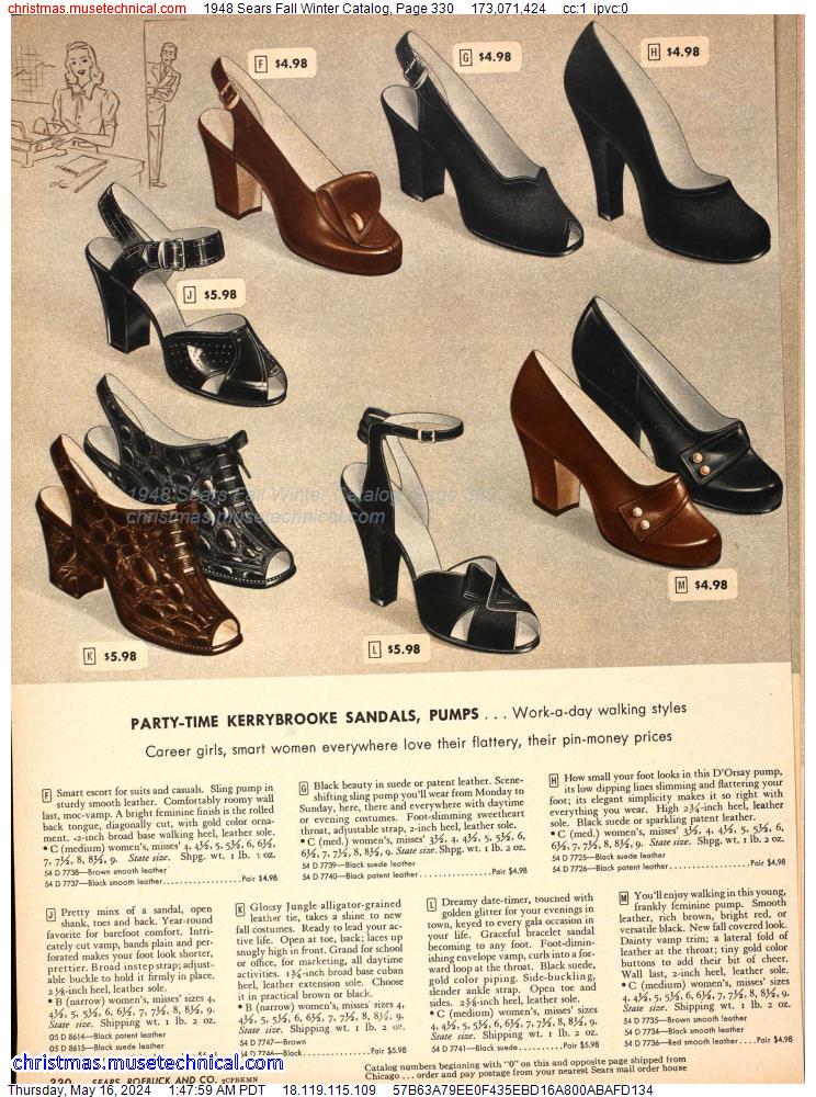 1948 Sears Fall Winter Catalog, Page 330