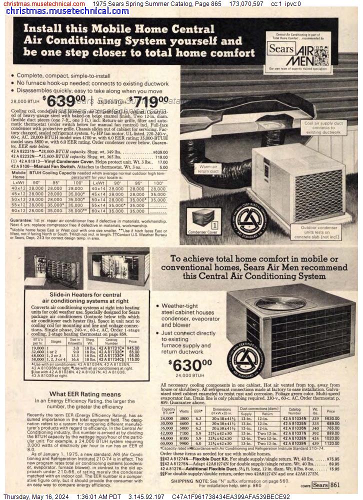 1975 Sears Spring Summer Catalog, Page 865