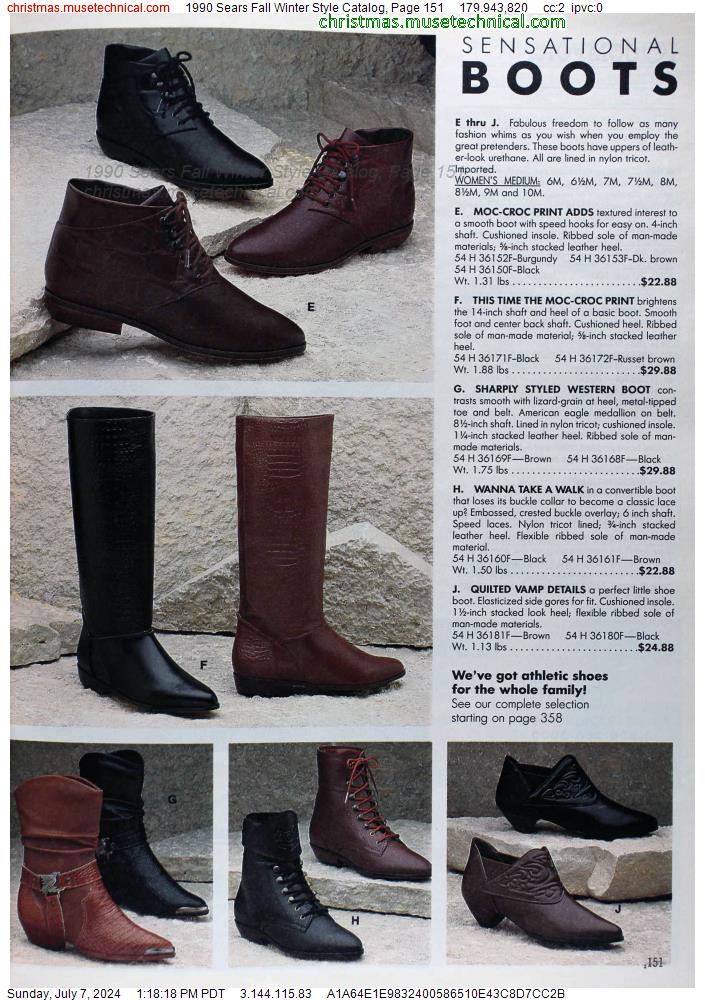 1990 Sears Fall Winter Style Catalog, Page 151
