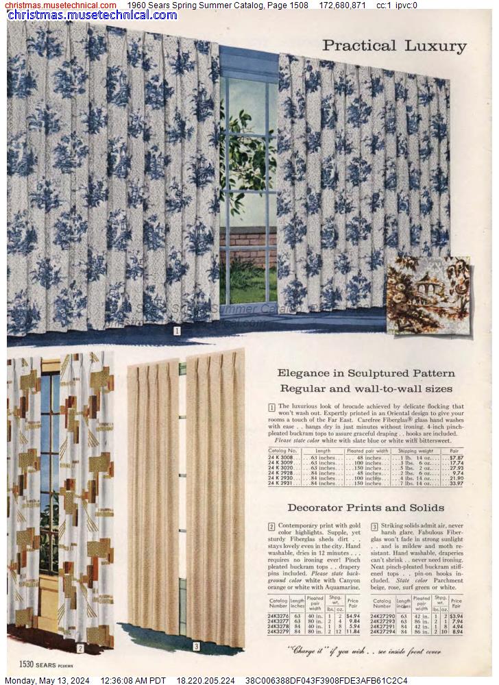 1960 Sears Spring Summer Catalog, Page 1508