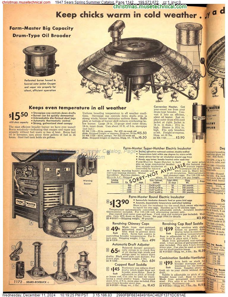 1947 Sears Spring Summer Catalog, Page 1142