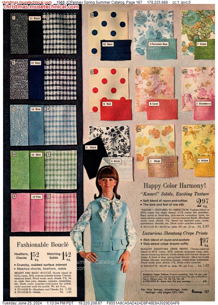 1966 JCPenney Spring Summer Catalog, Page 167