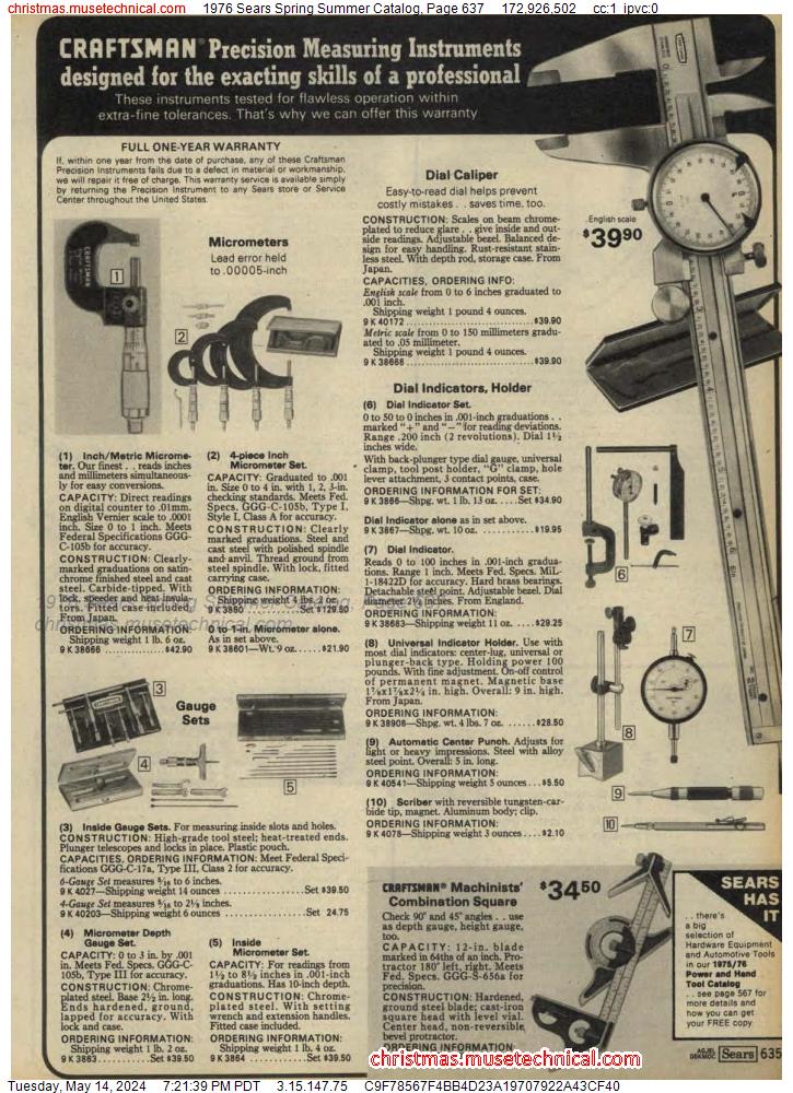 1976 Sears Spring Summer Catalog, Page 637