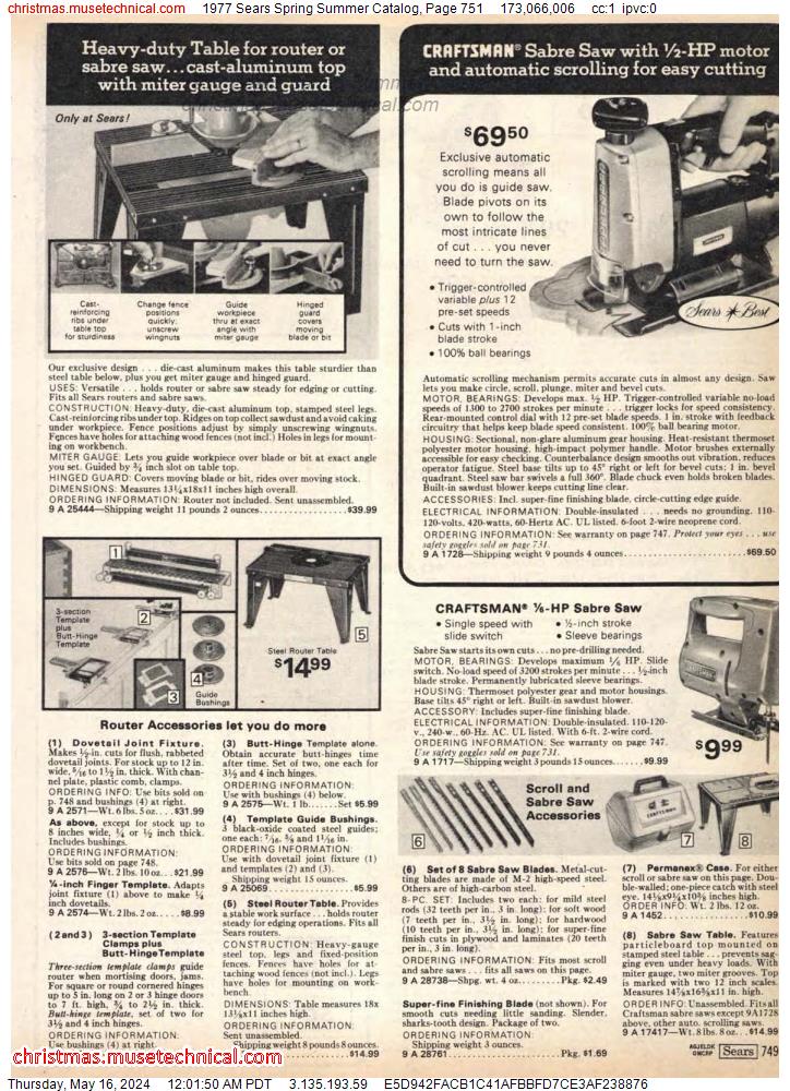 1977 Sears Spring Summer Catalog, Page 751