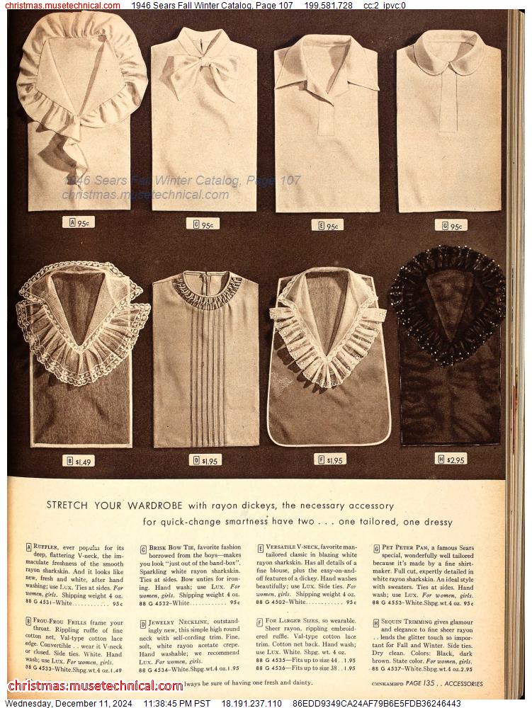 1946 Sears Fall Winter Catalog, Page 107