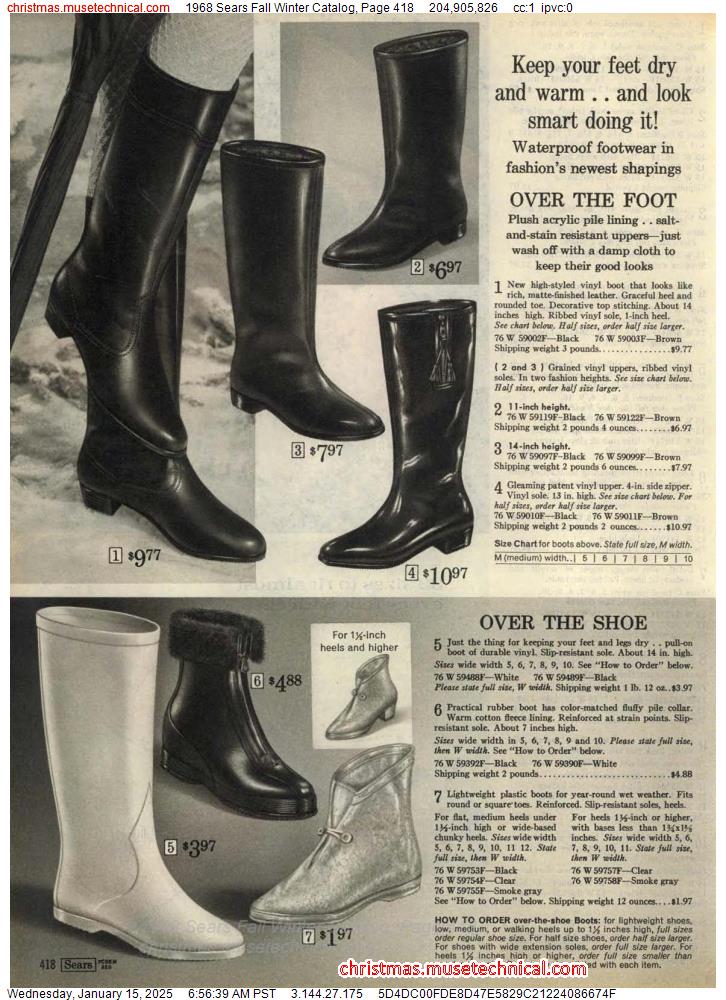 1968 Sears Fall Winter Catalog, Page 418