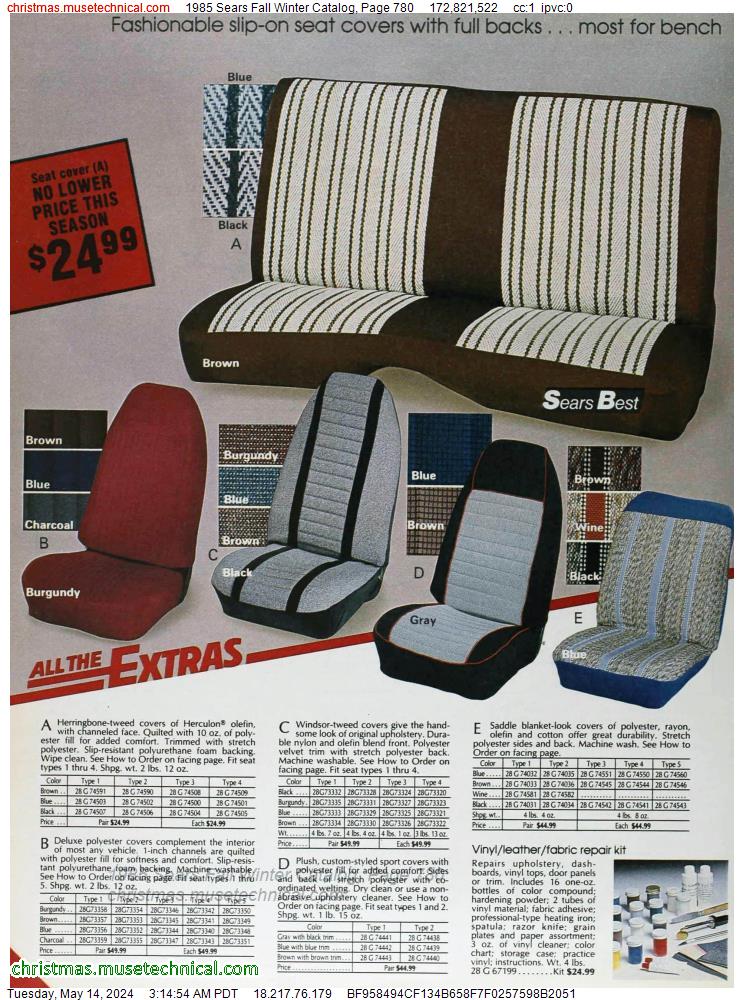 1985 Sears Fall Winter Catalog, Page 780