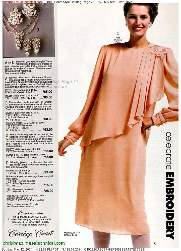 1989 Sears Style Catalog, Page 71