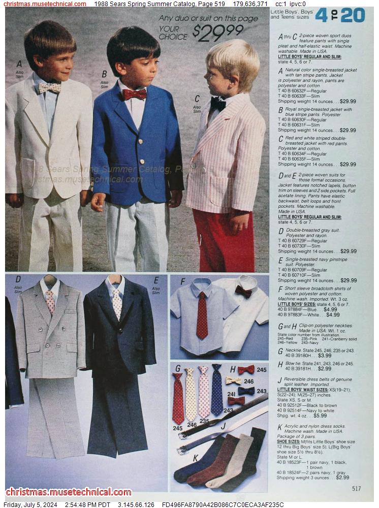 1988 Sears Spring Summer Catalog, Page 519