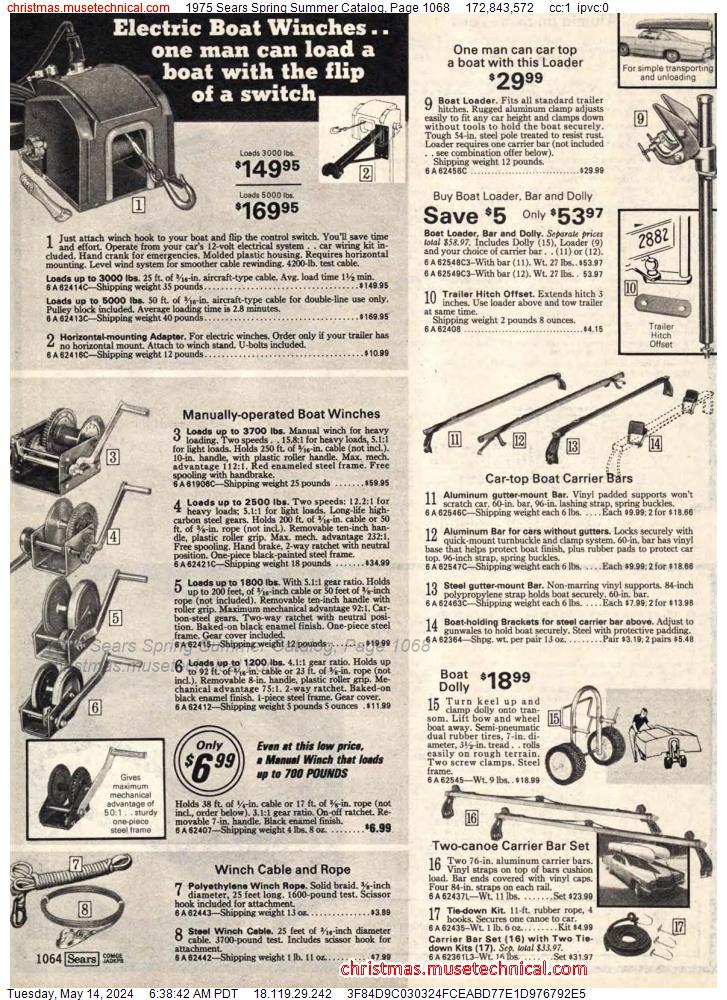 1975 Sears Spring Summer Catalog, Page 1068
