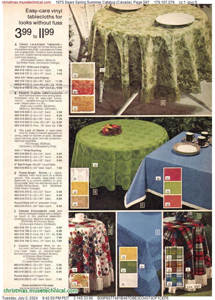 1975 Sears Spring Summer Catalog (Canada), Page 597