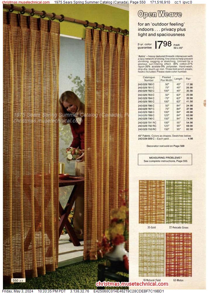 1975 Sears Spring Summer Catalog (Canada), Page 550