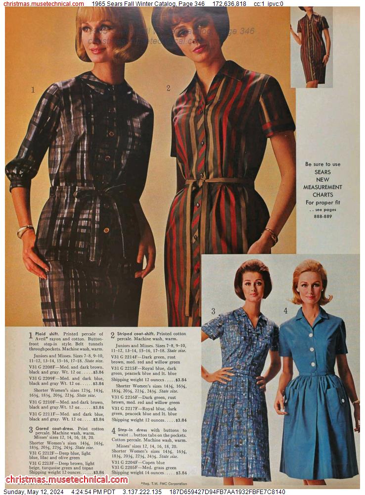 1965 Sears Fall Winter Catalog, Page 346