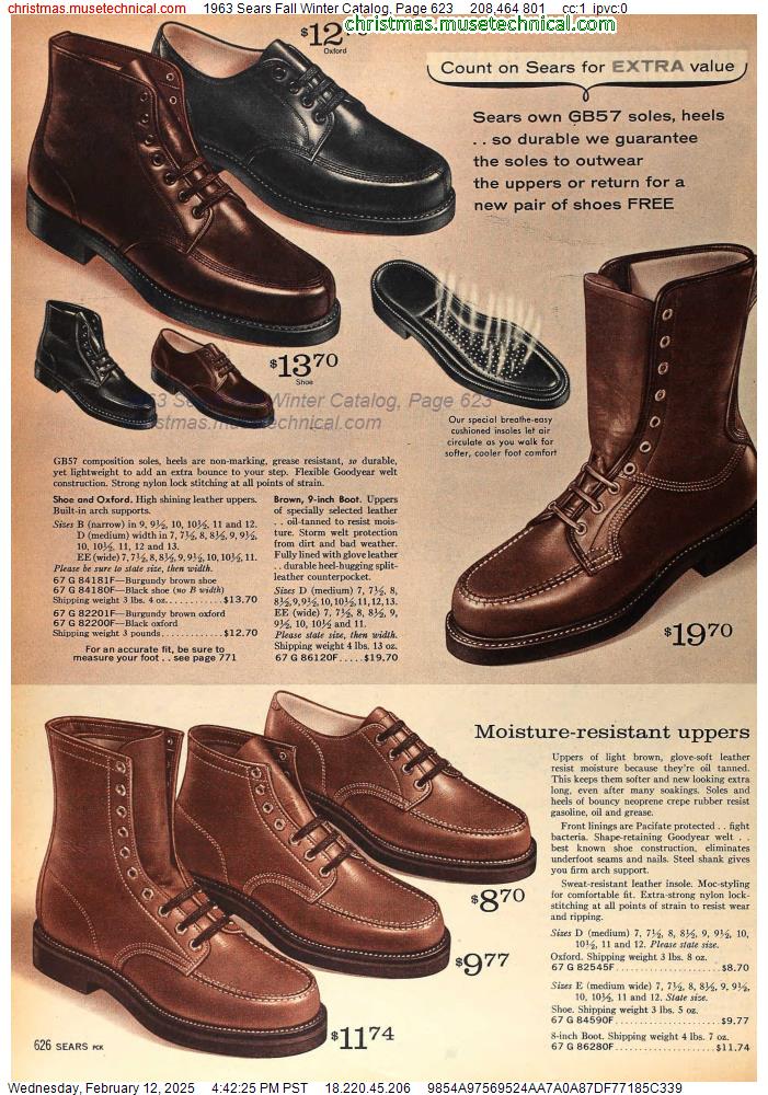 1963 Sears Fall Winter Catalog, Page 623