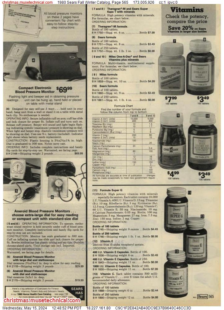1980 Sears Fall Winter Catalog, Page 565