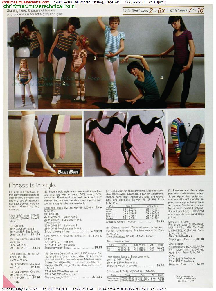 1984 Sears Fall Winter Catalog, Page 345