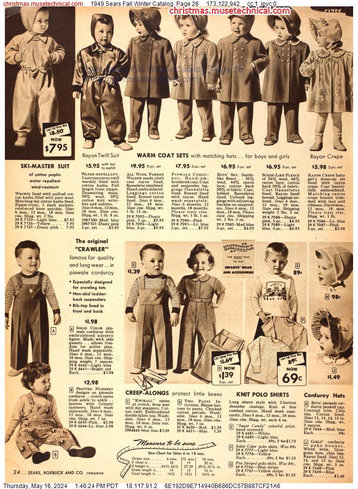 1949 Sears Fall Winter Catalog, Page 26