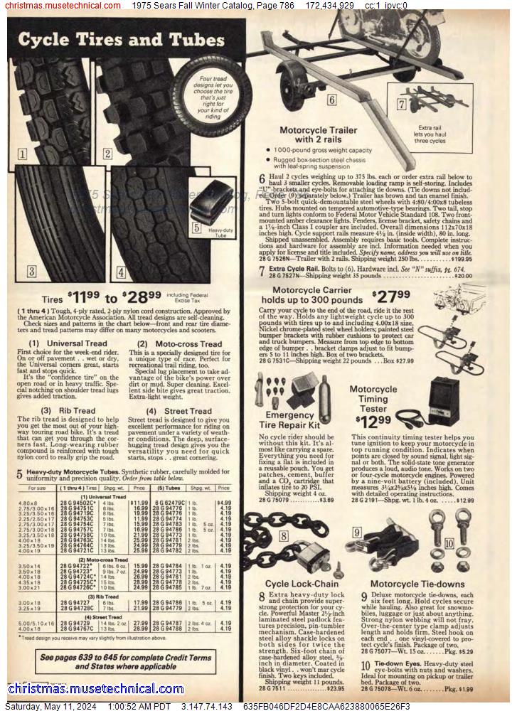 1975 Sears Fall Winter Catalog, Page 786